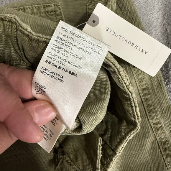 NWT Anthropologie Viana Tapered Utility Pants, Green, 29 - Picture 8 of 8